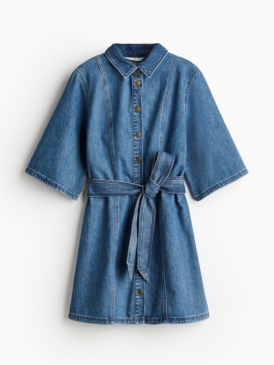 H&M Dresses & Skirts - H&M Denim Shirt Dress Tie Waist